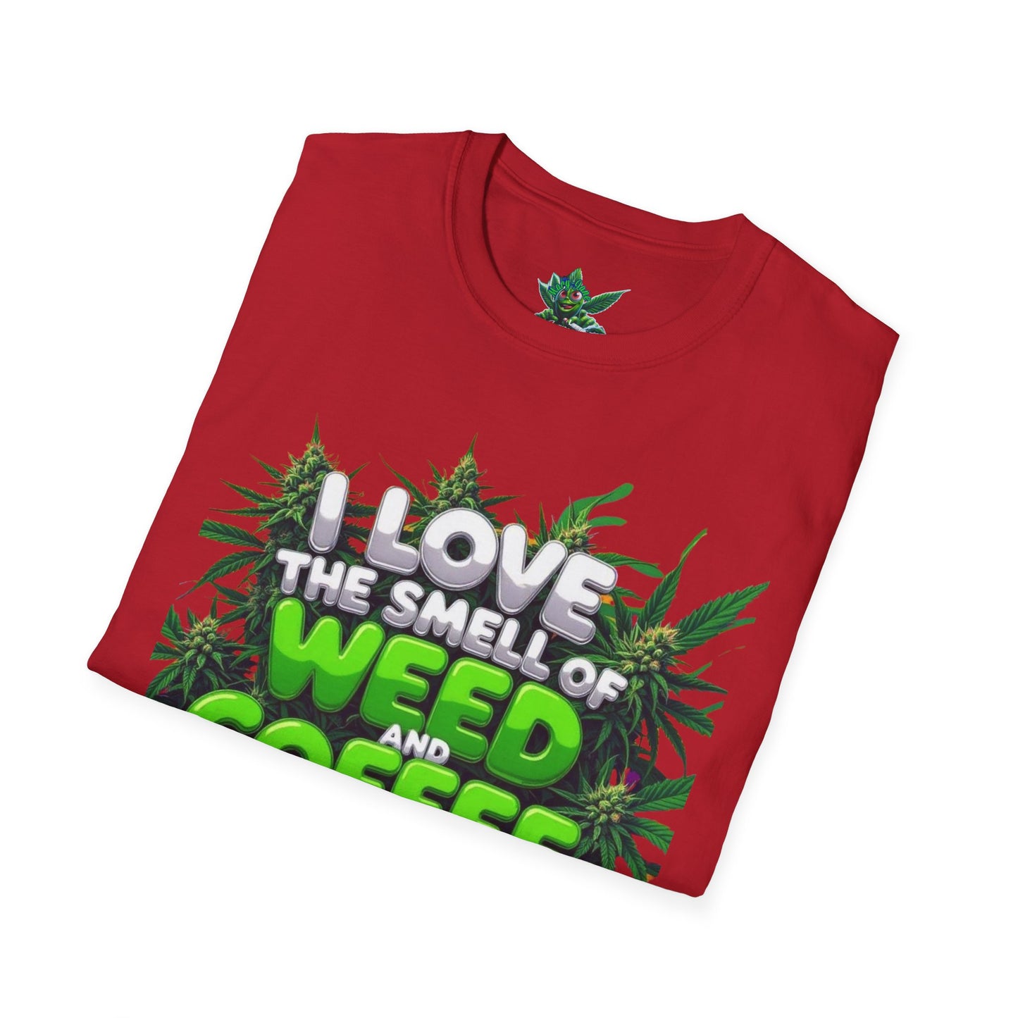 Unisex Softstyle T-Shirt, Casual Weed & Coffee Tee, Funny Gift for Coffee Lovers, 420 Celebration Apparel, Everyday Wear-Mary Jane 2025