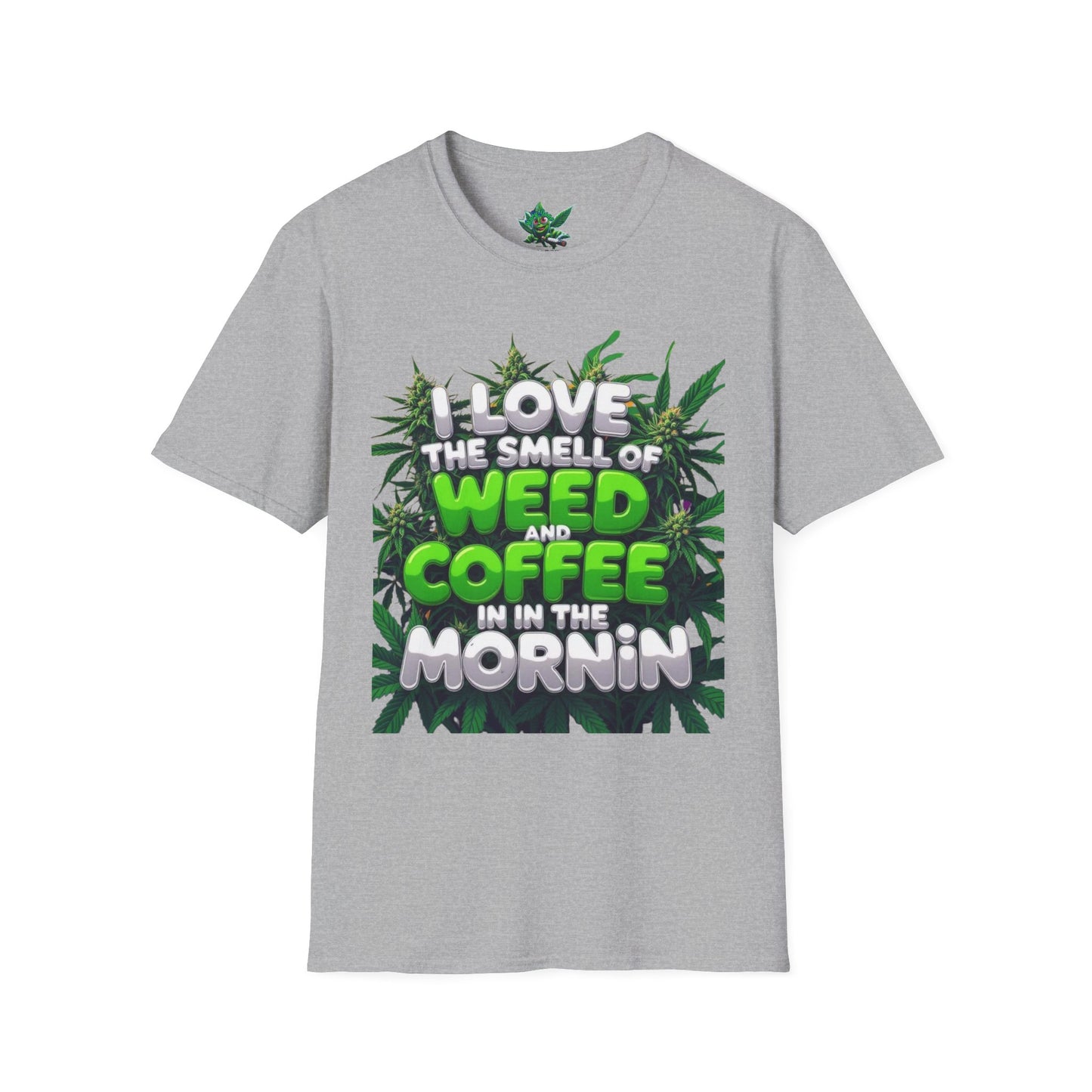 Unisex Softstyle T-Shirt, Casual Weed & Coffee Tee, Funny Gift for Coffee Lovers, 420 Celebration Apparel, Everyday Wear-Mary Jane 2025