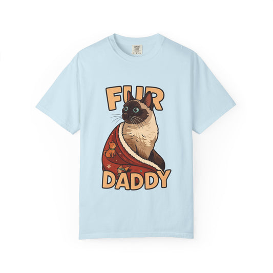 Fur Daddy T-Shirt — Cute Siamese Cat Graphic Tee for Cat Dads