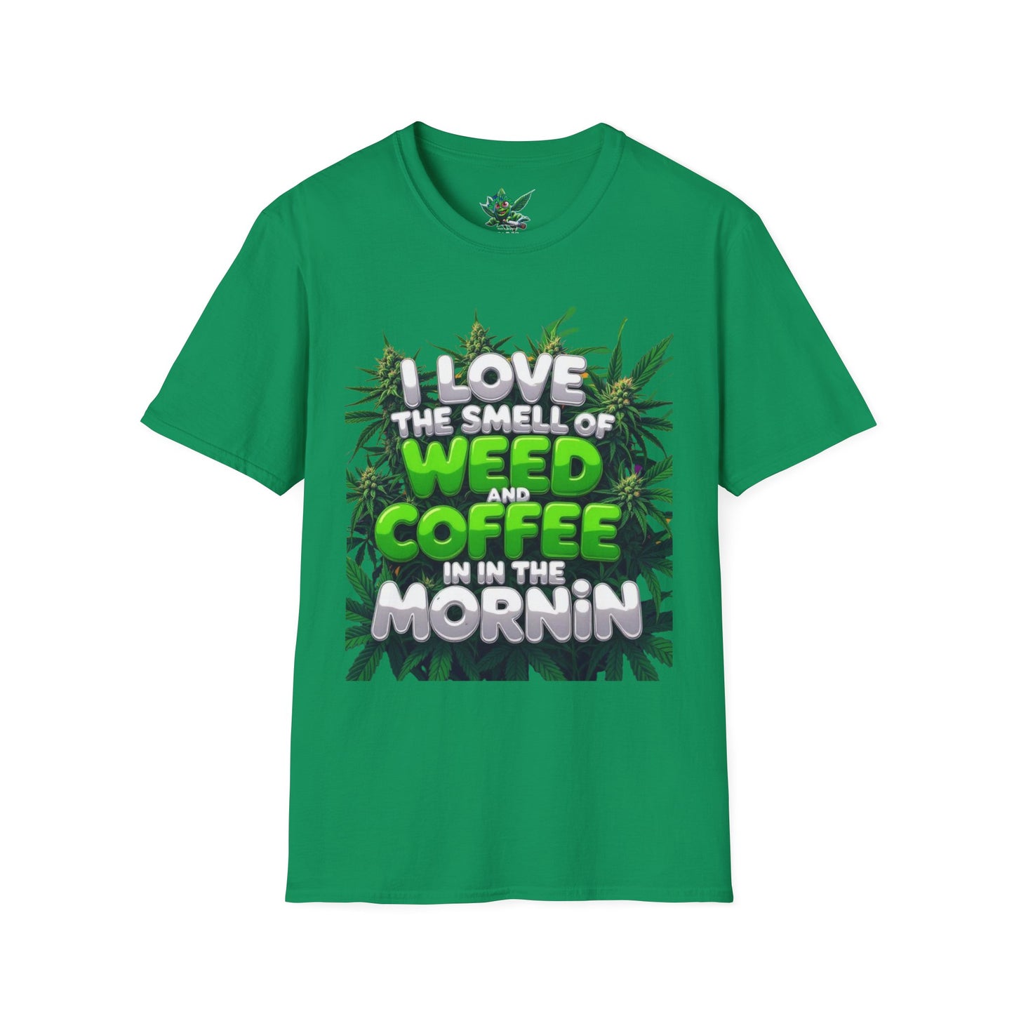 Unisex Softstyle T-Shirt, Casual Weed & Coffee Tee, Funny Gift for Coffee Lovers, 420 Celebration Apparel, Everyday Wear-Mary Jane 2025