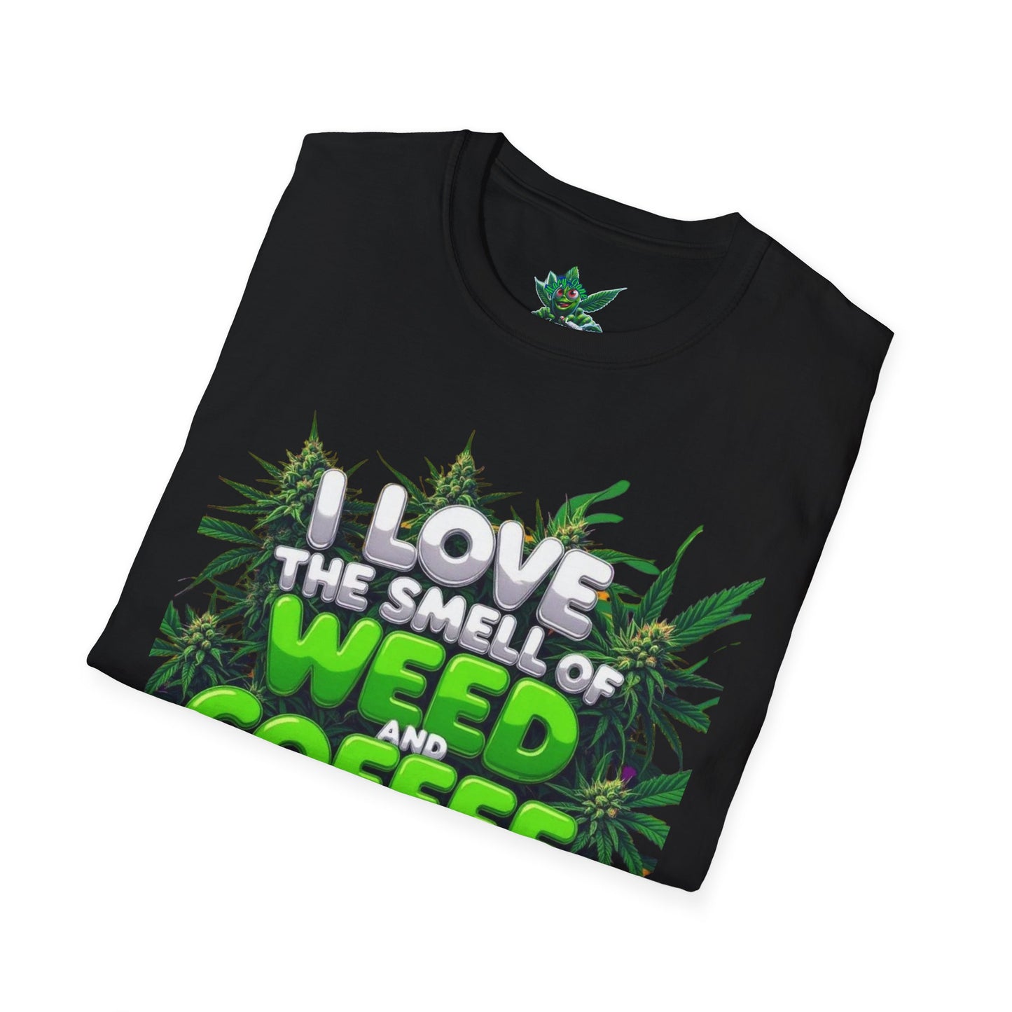 Unisex Softstyle T-Shirt, Casual Weed & Coffee Tee, Funny Gift for Coffee Lovers, 420 Celebration Apparel, Everyday Wear-Mary Jane 2025