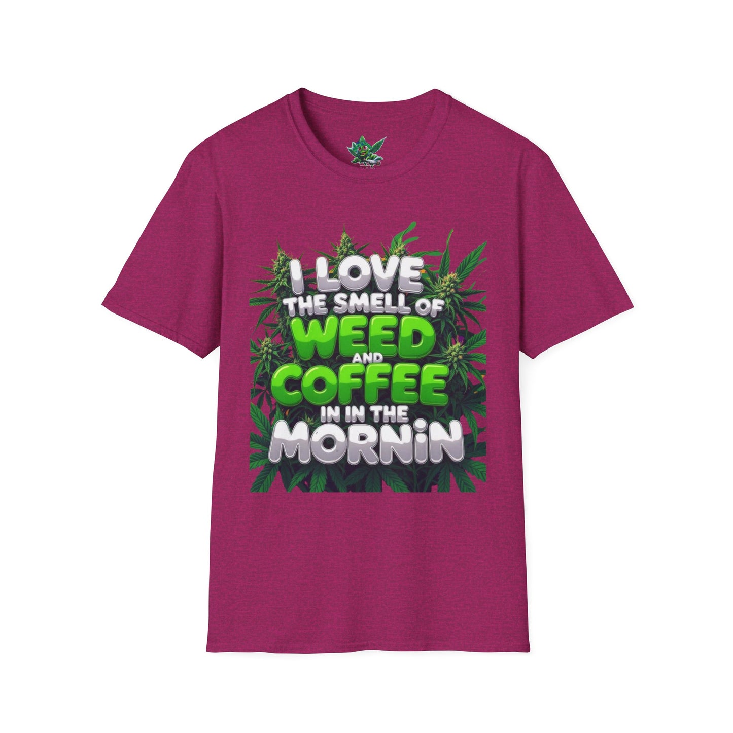 Unisex Softstyle T-Shirt, Casual Weed & Coffee Tee, Funny Gift for Coffee Lovers, 420 Celebration Apparel, Everyday Wear-Mary Jane 2025