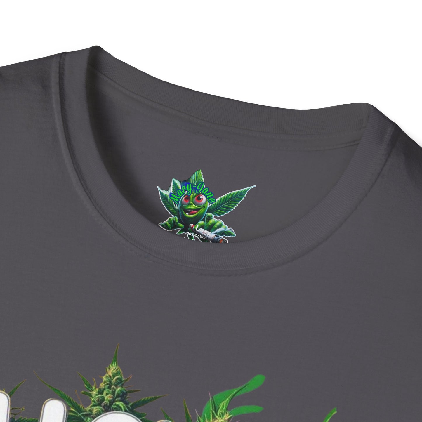 Unisex Softstyle T-Shirt, Casual Weed & Coffee Tee, Funny Gift for Coffee Lovers, 420 Celebration Apparel, Everyday Wear-Mary Jane 2025