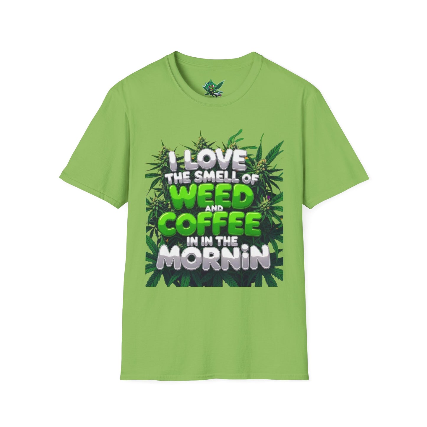Unisex Softstyle T-Shirt, Casual Weed & Coffee Tee, Funny Gift for Coffee Lovers, 420 Celebration Apparel, Everyday Wear-Mary Jane 2025
