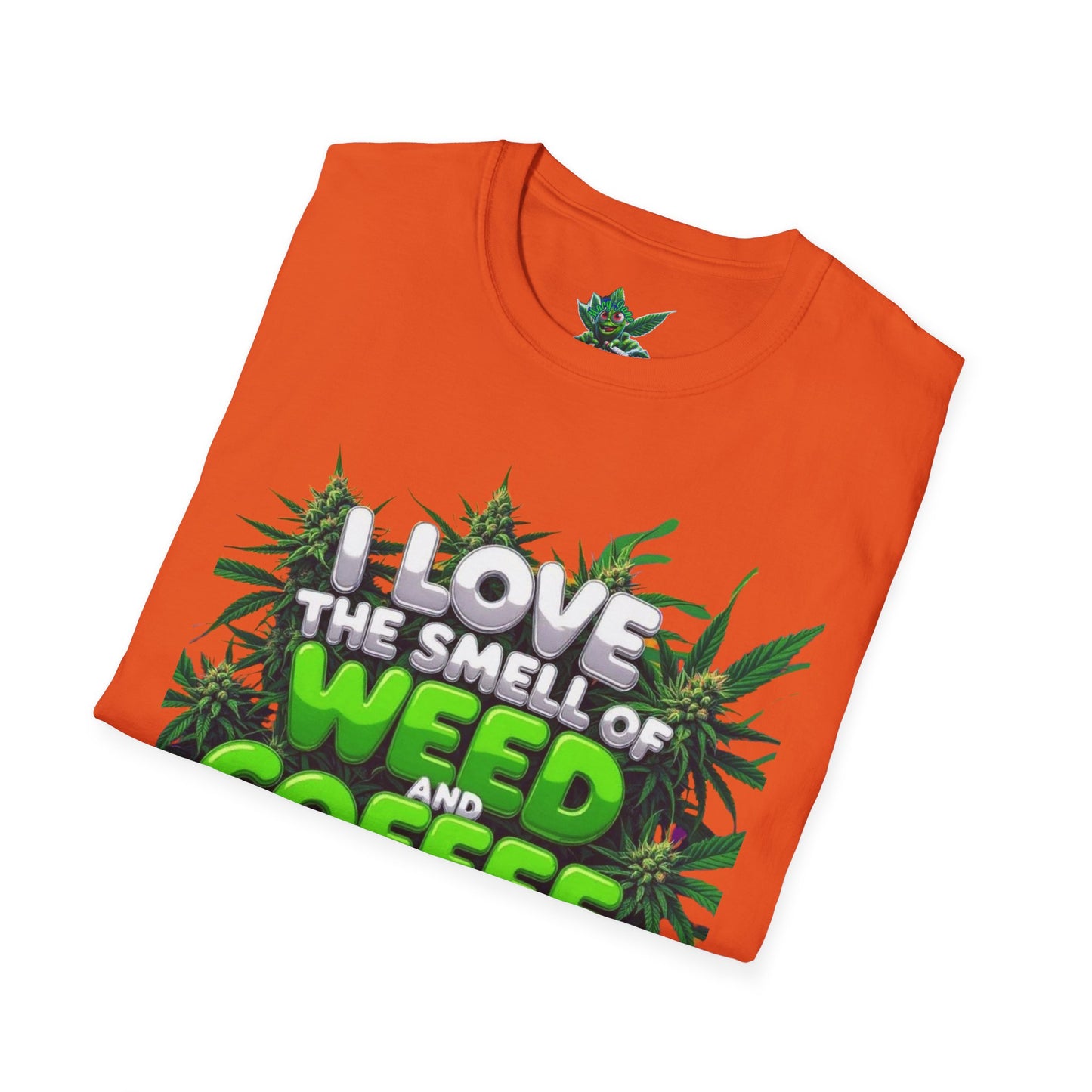 Unisex Softstyle T-Shirt, Casual Weed & Coffee Tee, Funny Gift for Coffee Lovers, 420 Celebration Apparel, Everyday Wear-Mary Jane 2025