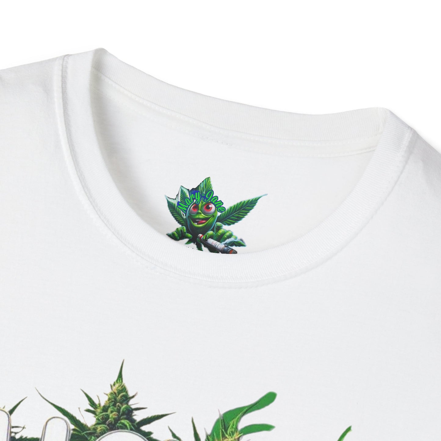 Unisex Softstyle T-Shirt, Casual Weed & Coffee Tee, Funny Gift for Coffee Lovers, 420 Celebration Apparel, Everyday Wear-Mary Jane 2025