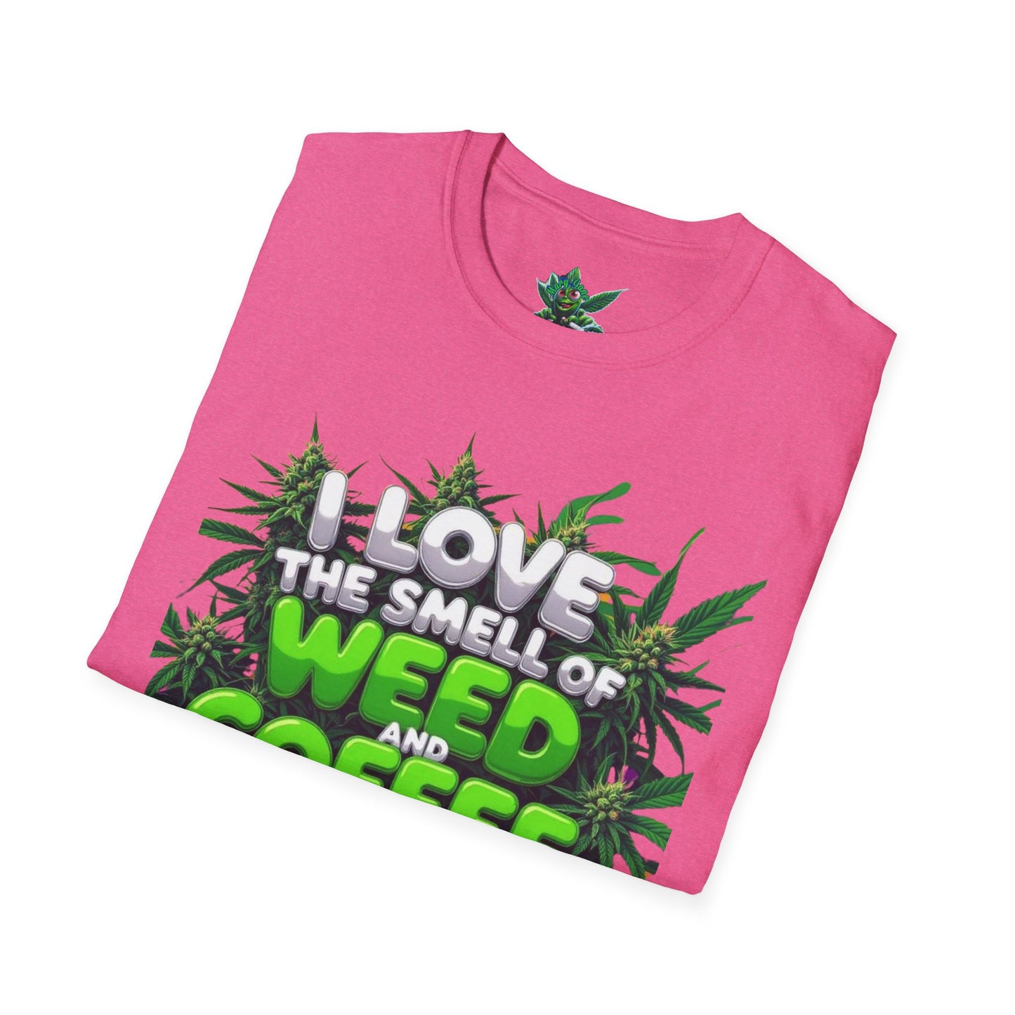 Unisex Softstyle T-Shirt, Casual Weed & Coffee Tee, Funny Gift for Coffee Lovers, 420 Celebration Apparel, Everyday Wear-Mary Jane 2025