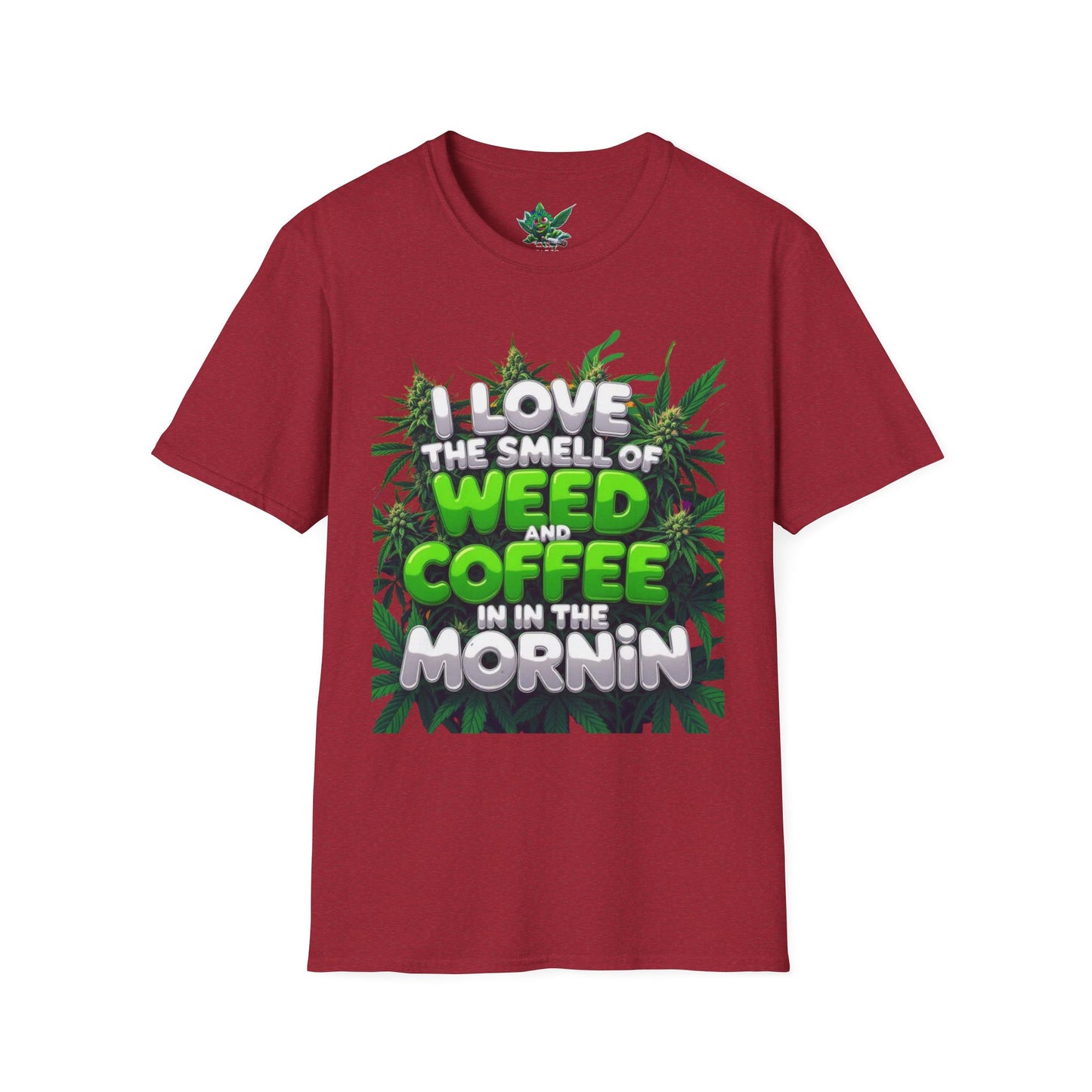 Unisex Softstyle T-Shirt, Casual Weed & Coffee Tee, Funny Gift for Coffee Lovers, 420 Celebration Apparel, Everyday Wear-Mary Jane 2025