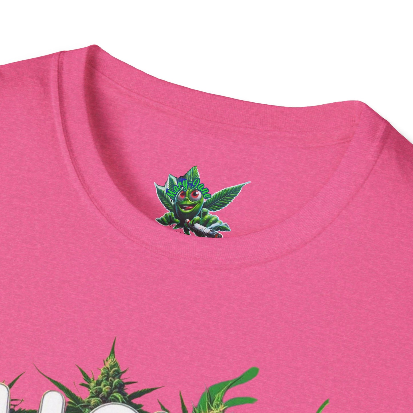 Unisex Softstyle T-Shirt, Casual Weed & Coffee Tee, Funny Gift for Coffee Lovers, 420 Celebration Apparel, Everyday Wear-Mary Jane 2025