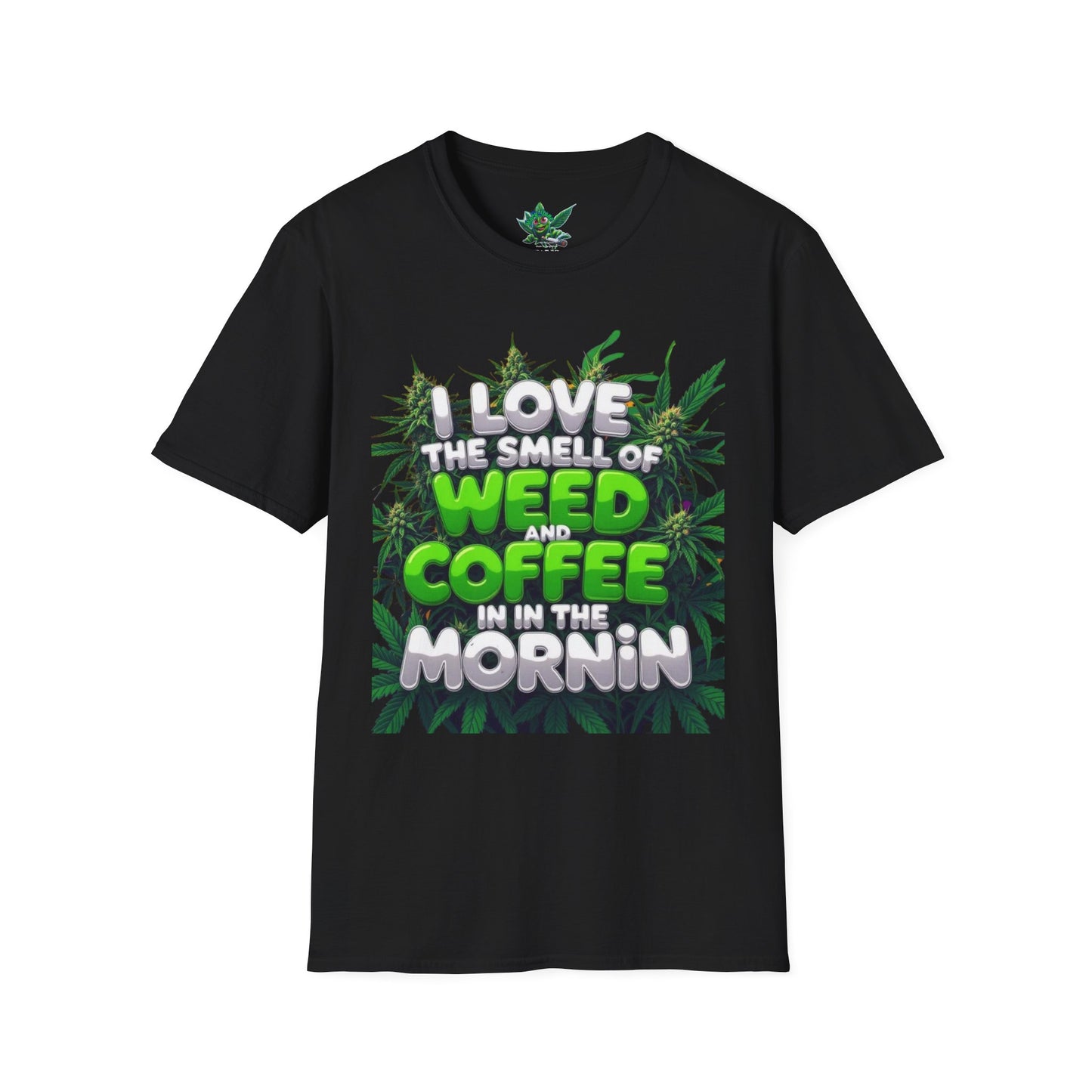 Unisex Softstyle T-Shirt, Casual Weed & Coffee Tee, Funny Gift for Coffee Lovers, 420 Celebration Apparel, Everyday Wear-Mary Jane 2025