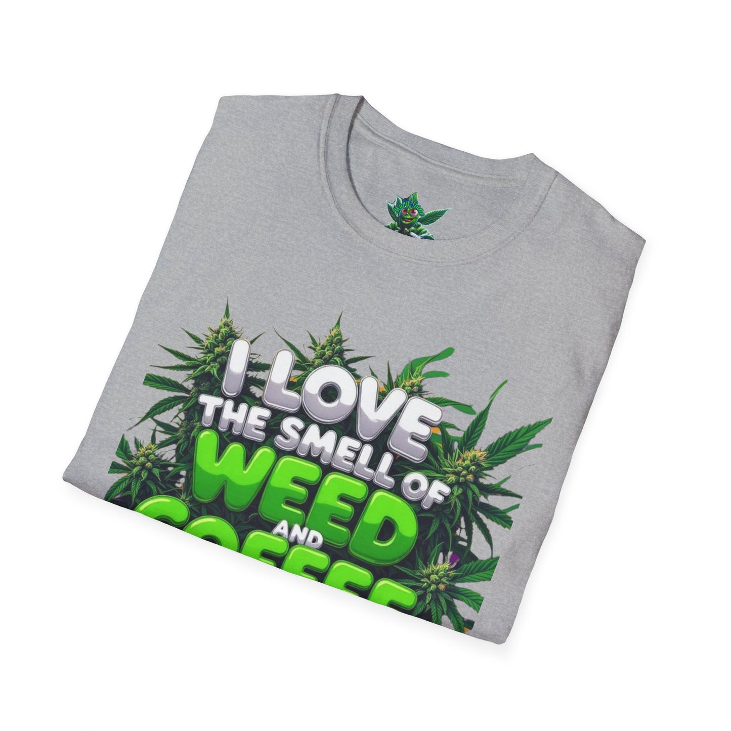 Unisex Softstyle T-Shirt, Casual Weed & Coffee Tee, Funny Gift for Coffee Lovers, 420 Celebration Apparel, Everyday Wear-Mary Jane 2025