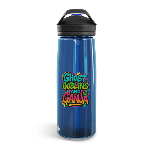 Water Bottle - 420 Friendly Hydration with Ghosts Goblins and Ganja Design