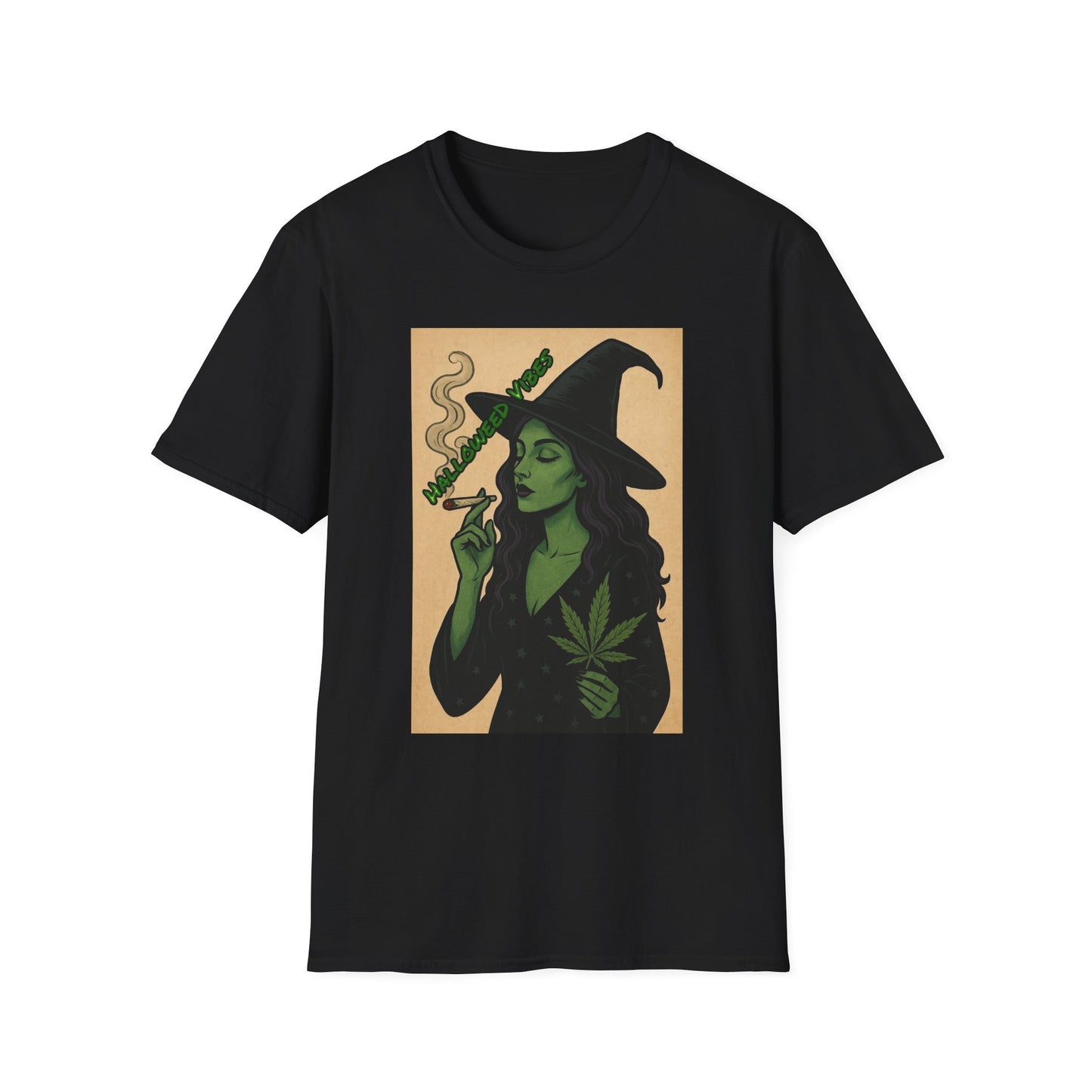 Witchy Vibes 420 Friendly Unisex Softstyle T-Shirt, Halloween Costume Tee, Gift for Her, Boho Witch Shirt, Vintage Graphic Tee, Spooky Apparel-Mary Jane 2025