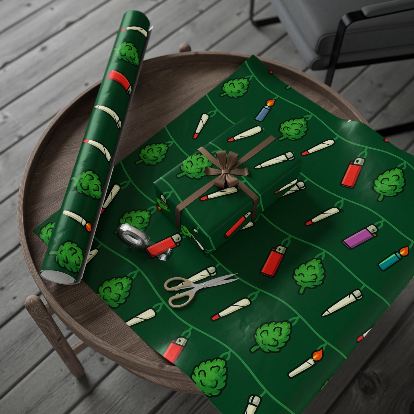 Christmas Lighter & Tree Wrapping Paper – Festive Holiday Gift Wrap