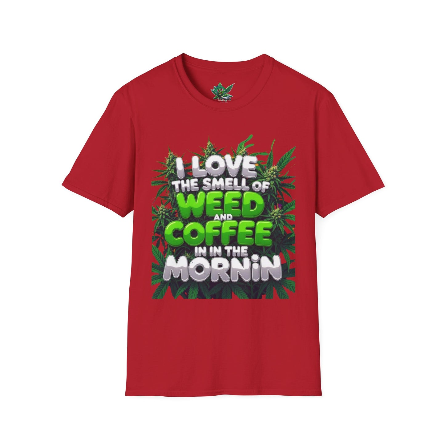 Unisex Softstyle T-Shirt, Casual Weed & Coffee Tee, Funny Gift for Coffee Lovers, 420 Celebration Apparel, Everyday Wear-Mary Jane 2025