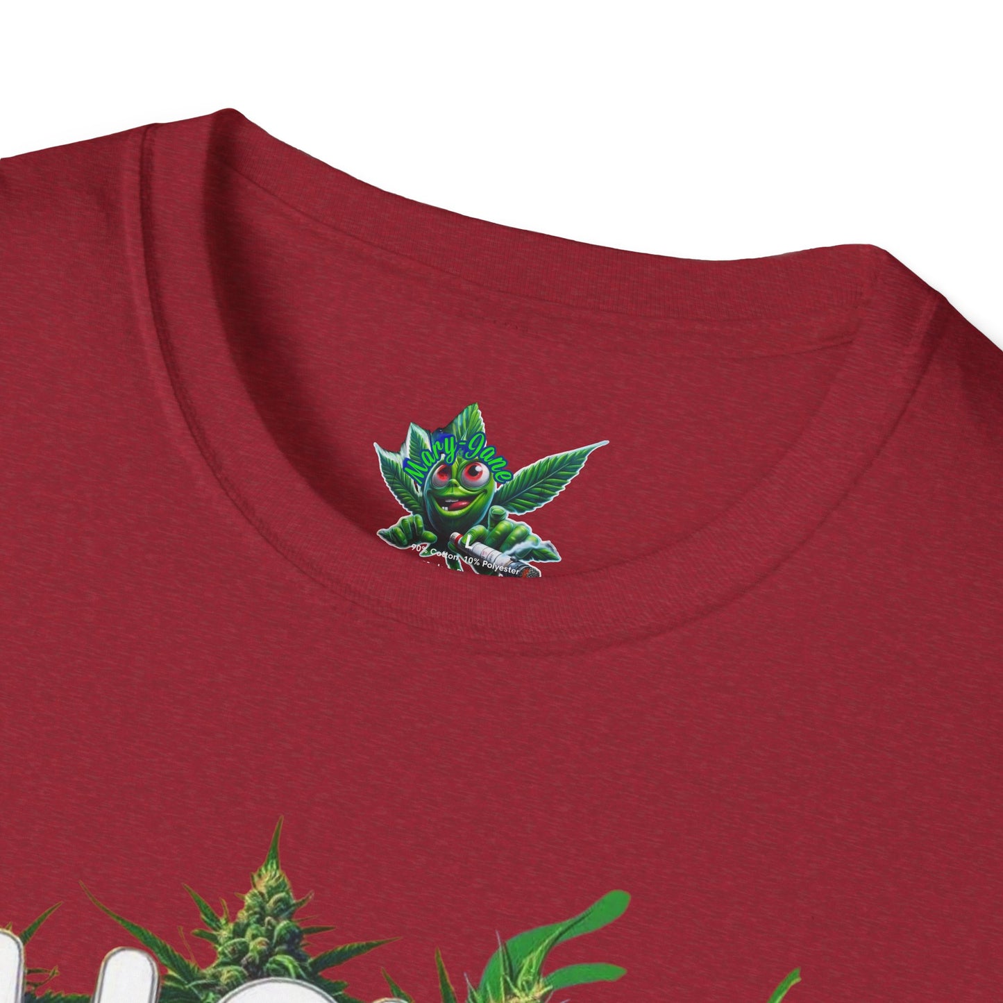 Unisex Softstyle T-Shirt, Casual Weed & Coffee Tee, Funny Gift for Coffee Lovers, 420 Celebration Apparel, Everyday Wear-Mary Jane 2025
