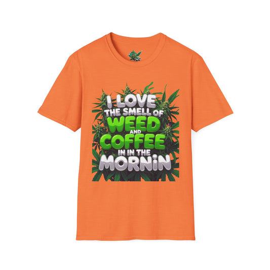 Unisex Softstyle T-Shirt, Casual Weed & Coffee Tee, Funny Gift for Coffee Lovers, 420 Celebration Apparel, Everyday Wear-Mary Jane 2025
