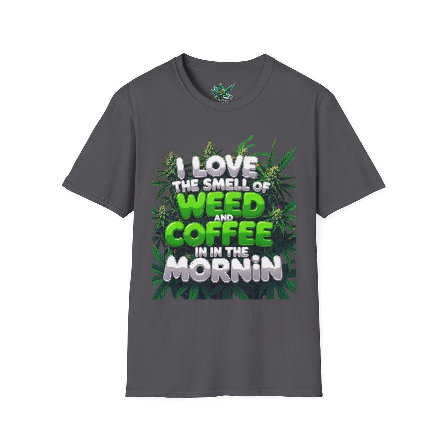 Unisex Softstyle T-Shirt, Casual Weed & Coffee Tee, Funny Gift for Coffee Lovers, 420 Celebration Apparel, Everyday Wear-Mary Jane 2025