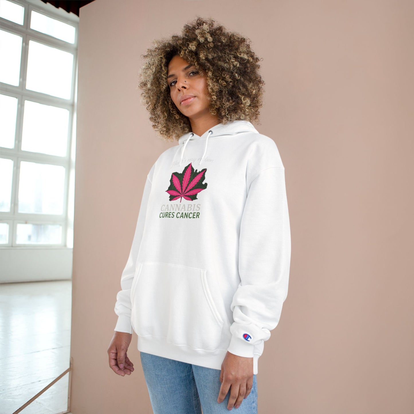 Chic Floral Champion Hoodie - Cozy Streetwear, Casual Fashion, Gift for Her, Trendy Layering, Everyday Comfort