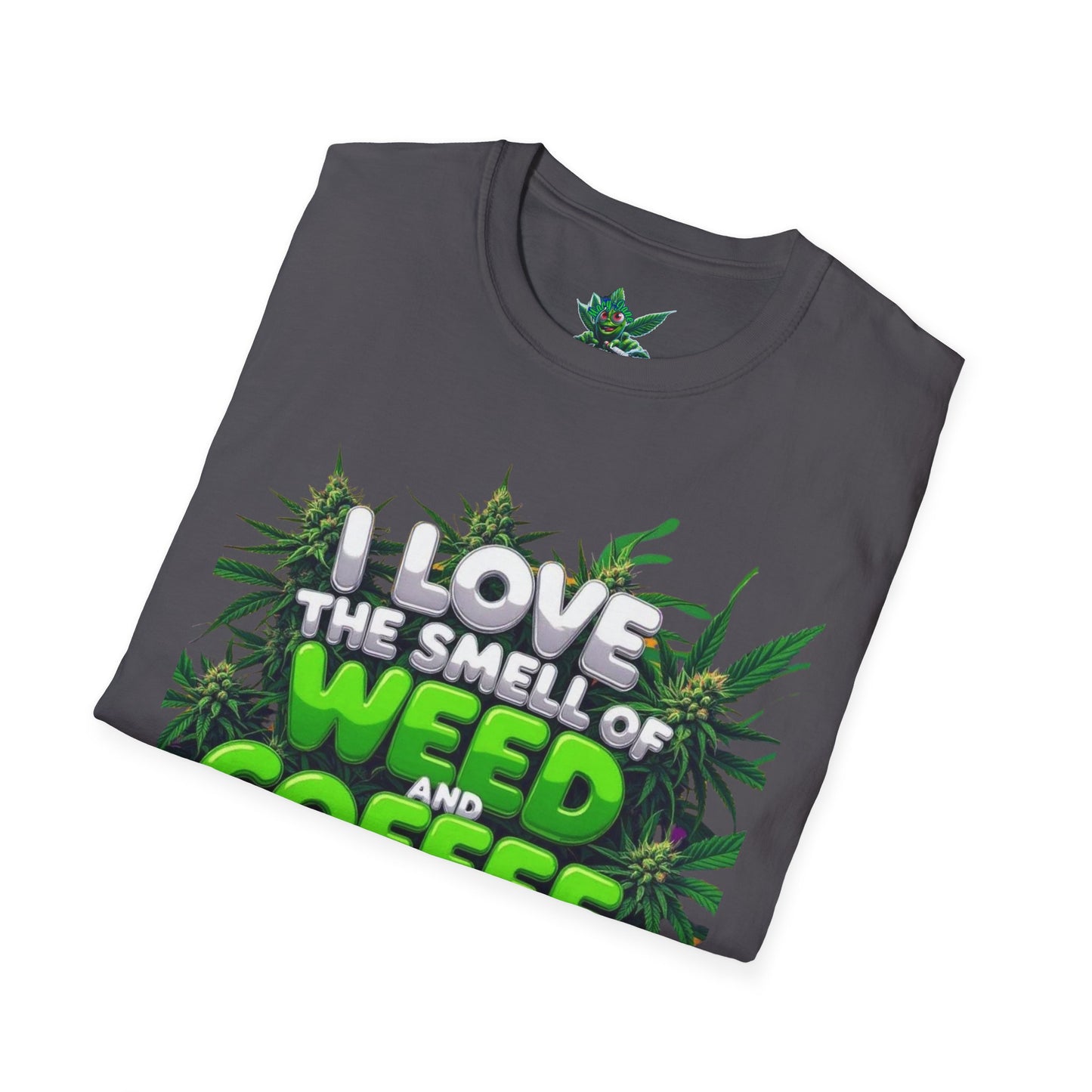 Unisex Softstyle T-Shirt, Casual Weed & Coffee Tee, Funny Gift for Coffee Lovers, 420 Celebration Apparel, Everyday Wear-Mary Jane 2025