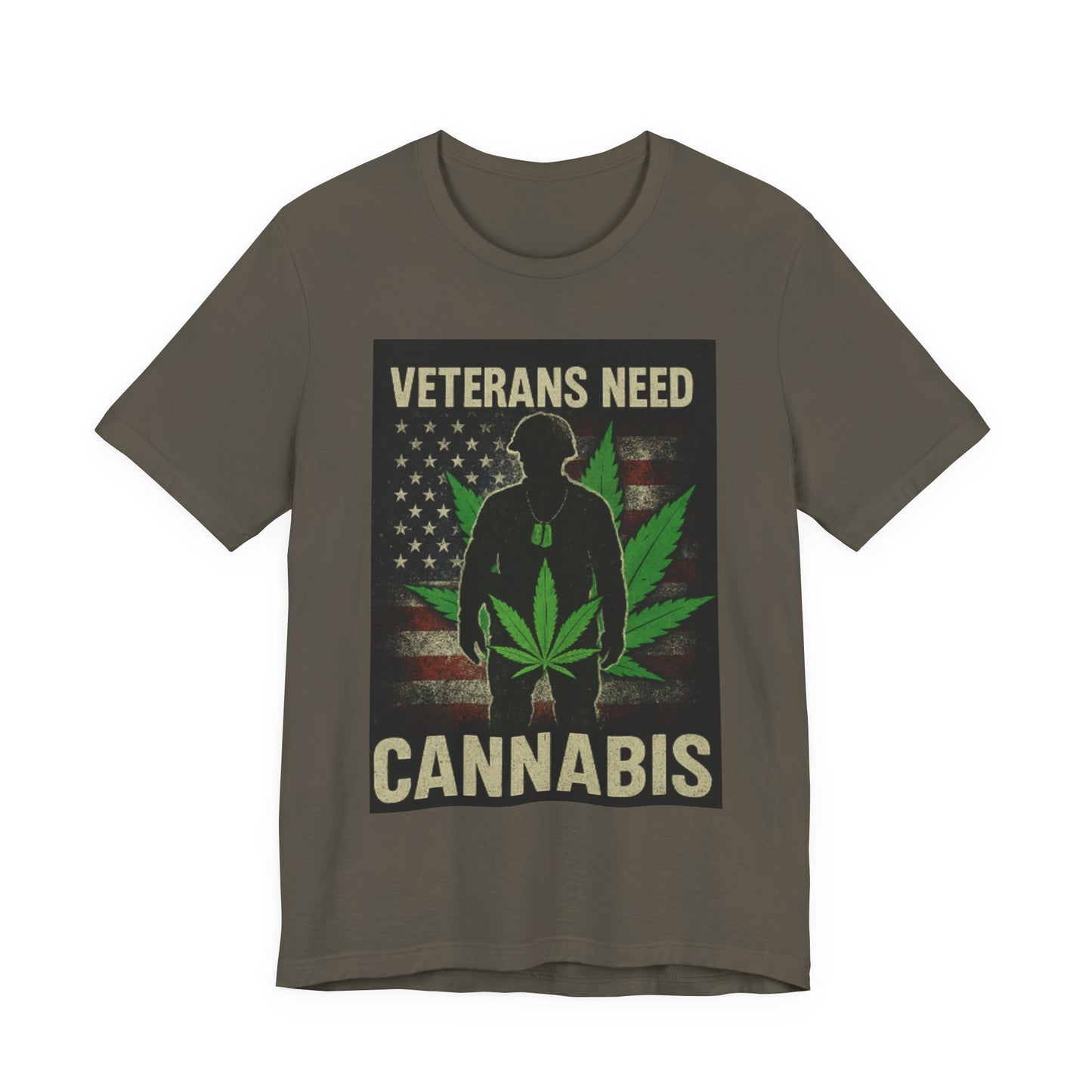 Veterans Need Cannabis Tee, Unisex T-Shirt for Veterans, Support Cannabis Awareness, Gift for Military Families, Cannabis Activism Shirt