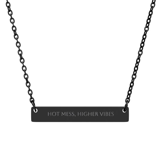Personalized Horizontal Bar Necklace - Custom Engraved Jewelry for Meaningful Gifts