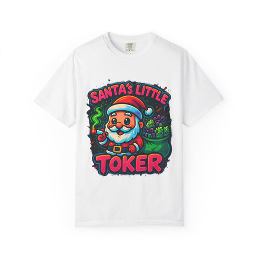 Santa’s Little Toker Christmas Shirt – Cute Chibi Weed Santa Holiday Tee