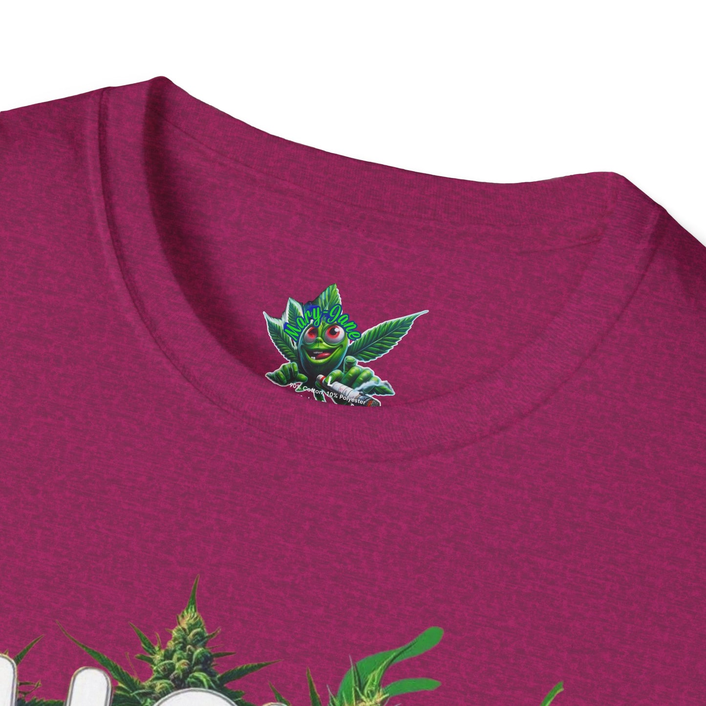 Unisex Softstyle T-Shirt, Casual Weed & Coffee Tee, Funny Gift for Coffee Lovers, 420 Celebration Apparel, Everyday Wear-Mary Jane 2025