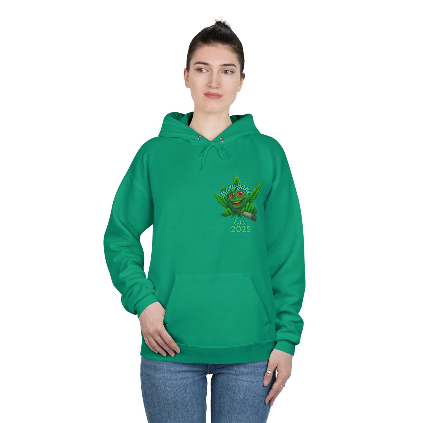 Ghostly Vibes Eco-Friendly Hoodie, Halloween Sweatshirt, Unisex Pullover, Festival Fashion, EcoSmart Apparel, Ghost Goblins Ganja