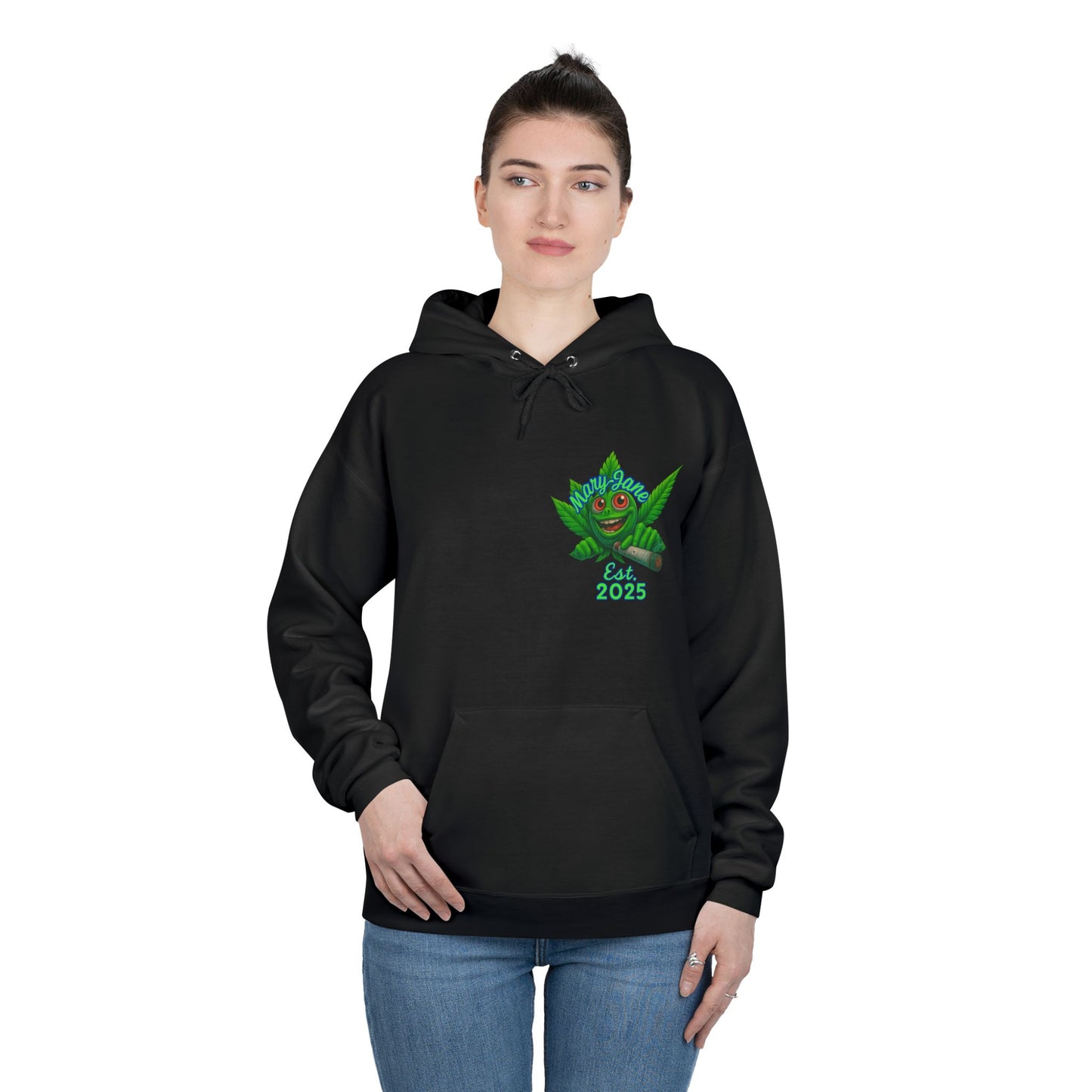 Ghostly Vibes Eco-Friendly Hoodie, Halloween Sweatshirt, Unisex Pullover, Festival Fashion, EcoSmart Apparel, Ghost Goblins Ganja