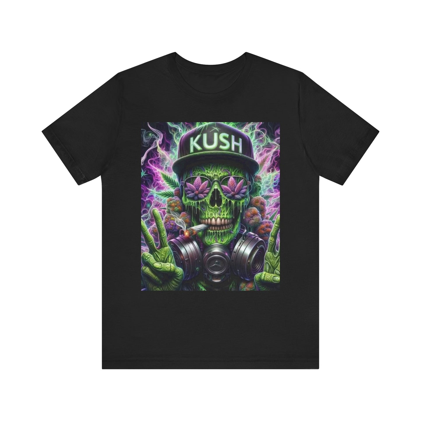 Kush Skull Graphic Tee - Perfect for Stoners, Casual Wear, Gifts, Festival Apparel, Comfortable Streetwear-Mary Jane 2025