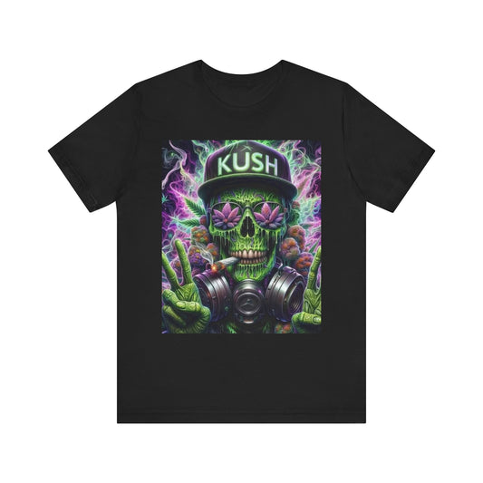 Kush Skull Graphic Tee - Perfect for Stoners, Casual Wear, Gifts, Festival Apparel, Comfortable Streetwear-Mary Jane 2025