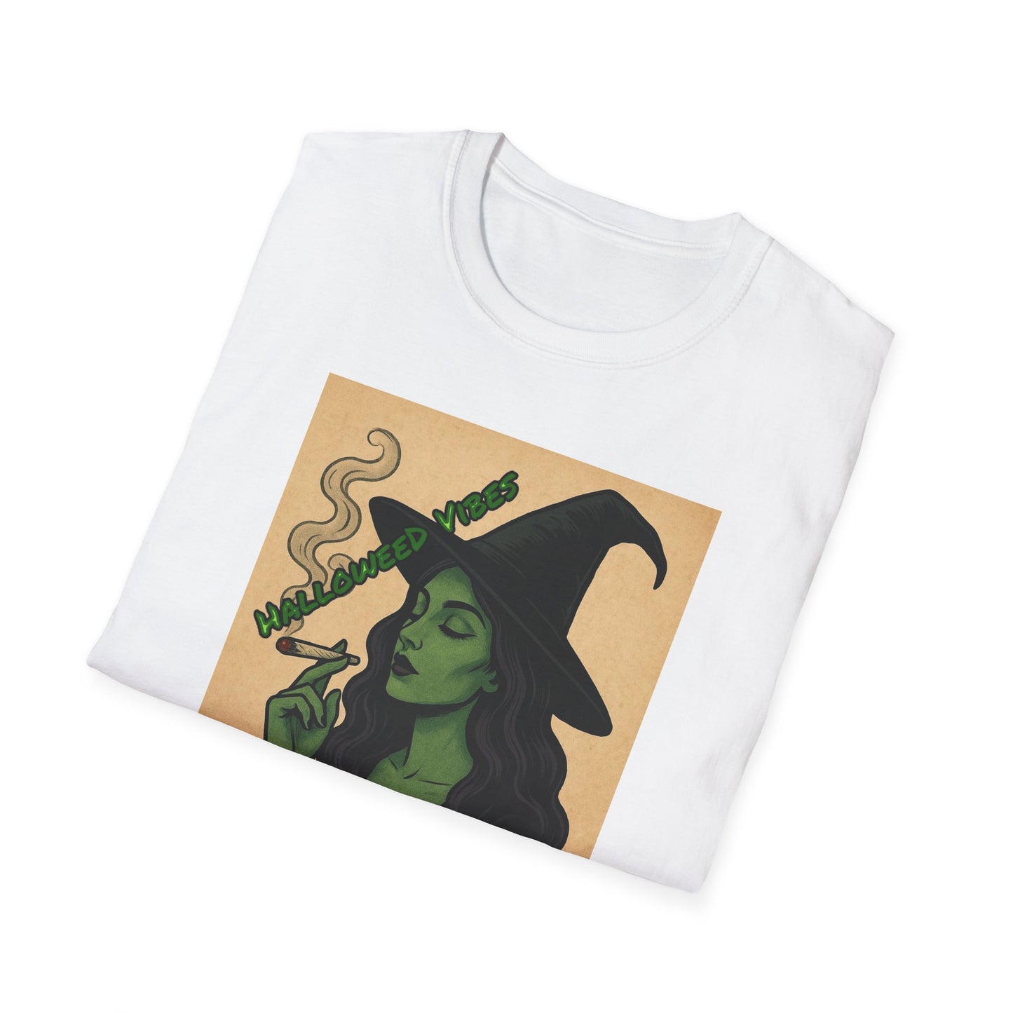 Witchy Vibes Unisex Softstyle T-Shirt, Halloween Costume Tee, Gift for Her, Boho Witch Shirt, Vintage Graphic Tee, Spooky Apparel