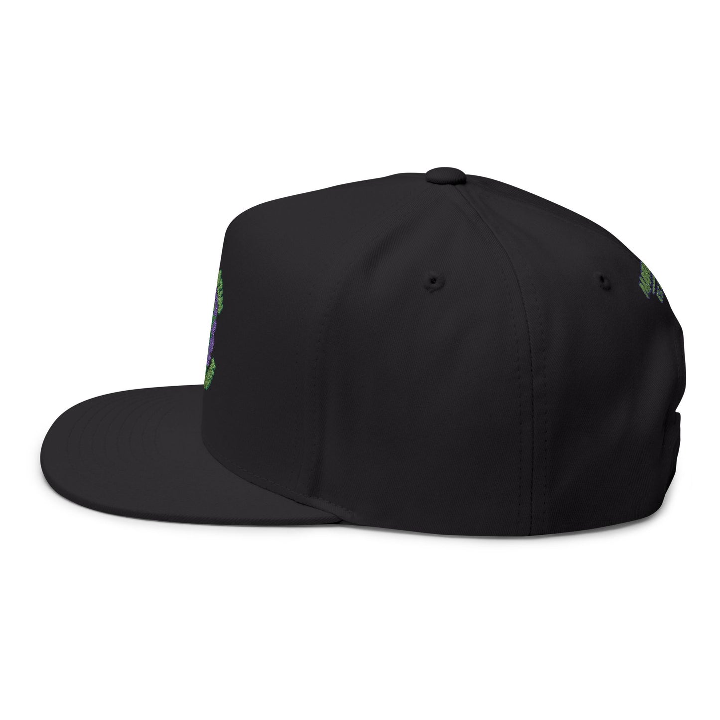 Embroidered Flat Bill Cap - Stay Blazin' Green Design, Adjustable Cap for Sports, Casual Wear, Gift Idea, Stay Blazin Stay Amazin Trucker Hat – Mary-Jane EST 2025 | Neon Green & Purple 420 Streetwear