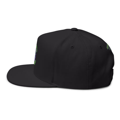Embroidered Flat Bill Cap - Stay Blazin' Green Design, Adjustable Cap for Sports, Casual Wear, Gift Idea, Stay Blazin Stay Amazin Trucker Hat – Mary-Jane EST 2025 | Neon Green & Purple 420 Streetwear