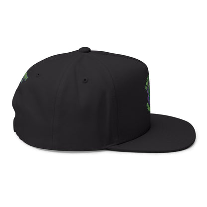 Embroidered Flat Bill Cap - Stay Blazin' Green Design, Adjustable Cap for Sports, Casual Wear, Gift Idea, Stay Blazin Stay Amazin Trucker Hat – Mary-Jane EST 2025 | Neon Green & Purple 420 Streetwear