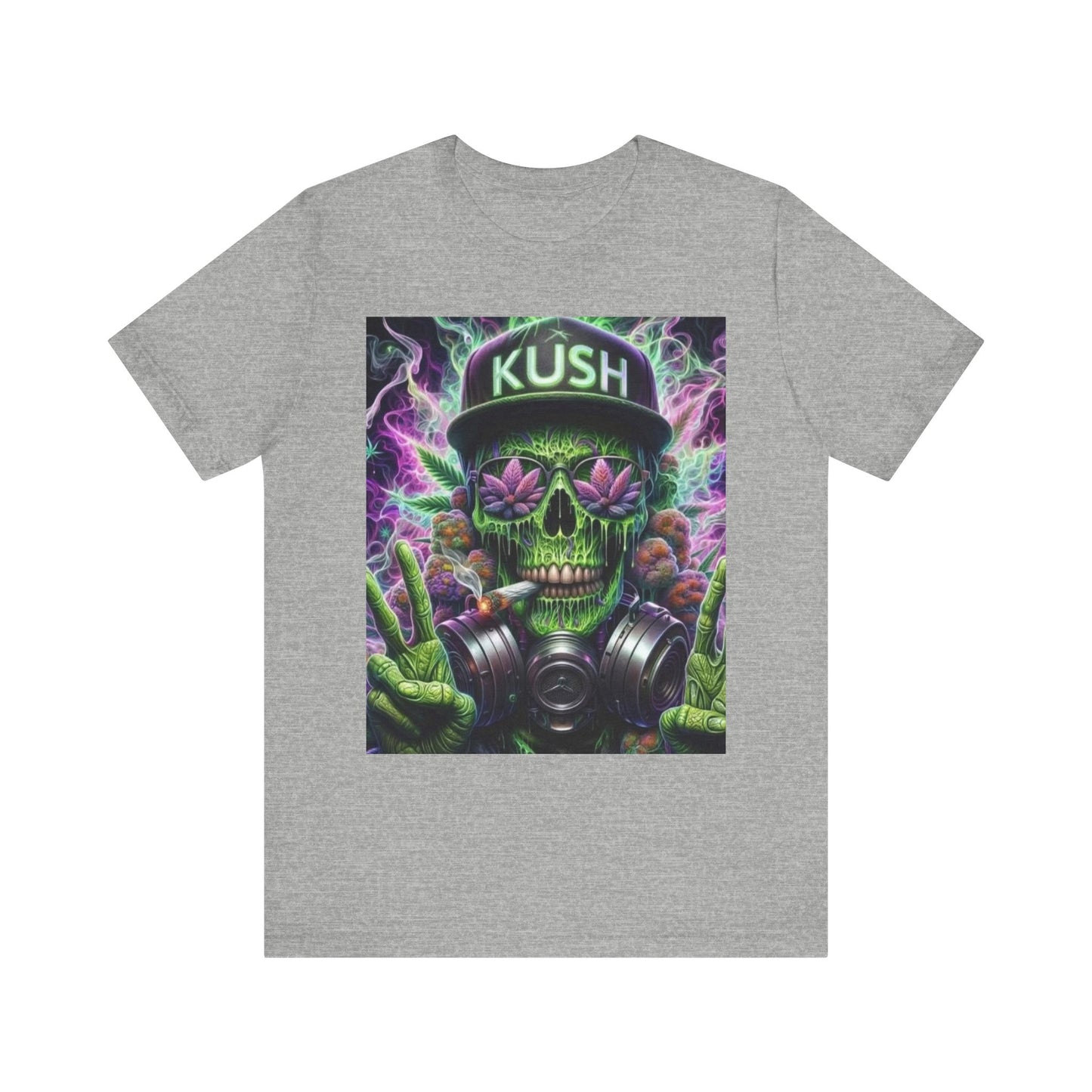 Kush Skull Graphic Tee - Perfect for Stoners, Casual Wear, Gifts, Festival Apparel, Comfortable Streetwear-Mary Jane 2025
