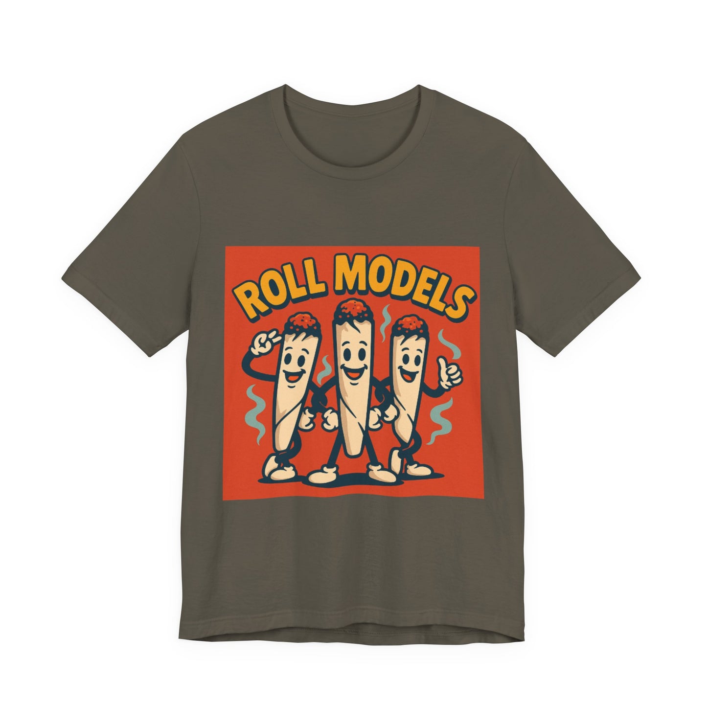Funny Roll Models T-Shirt | Unisex Graphic Tee, Short Sleeve Casual Wear, Gift for BBQ Lovers, Vintage Foodie Shirt