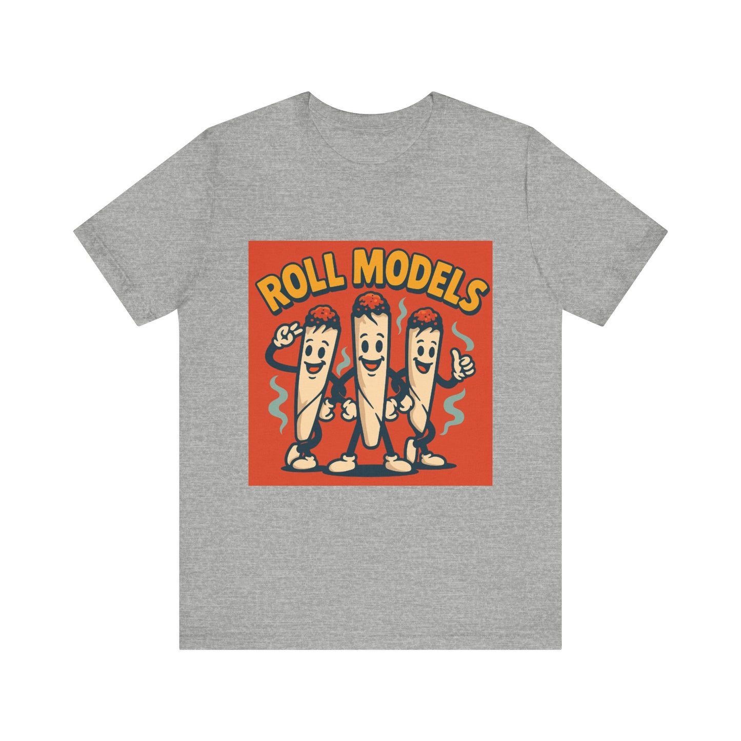 Funny Roll Models T-Shirt | Unisex Graphic Tee, Short Sleeve Casual Wear, Gift for BBQ Lovers, Vintage Foodie Shirt