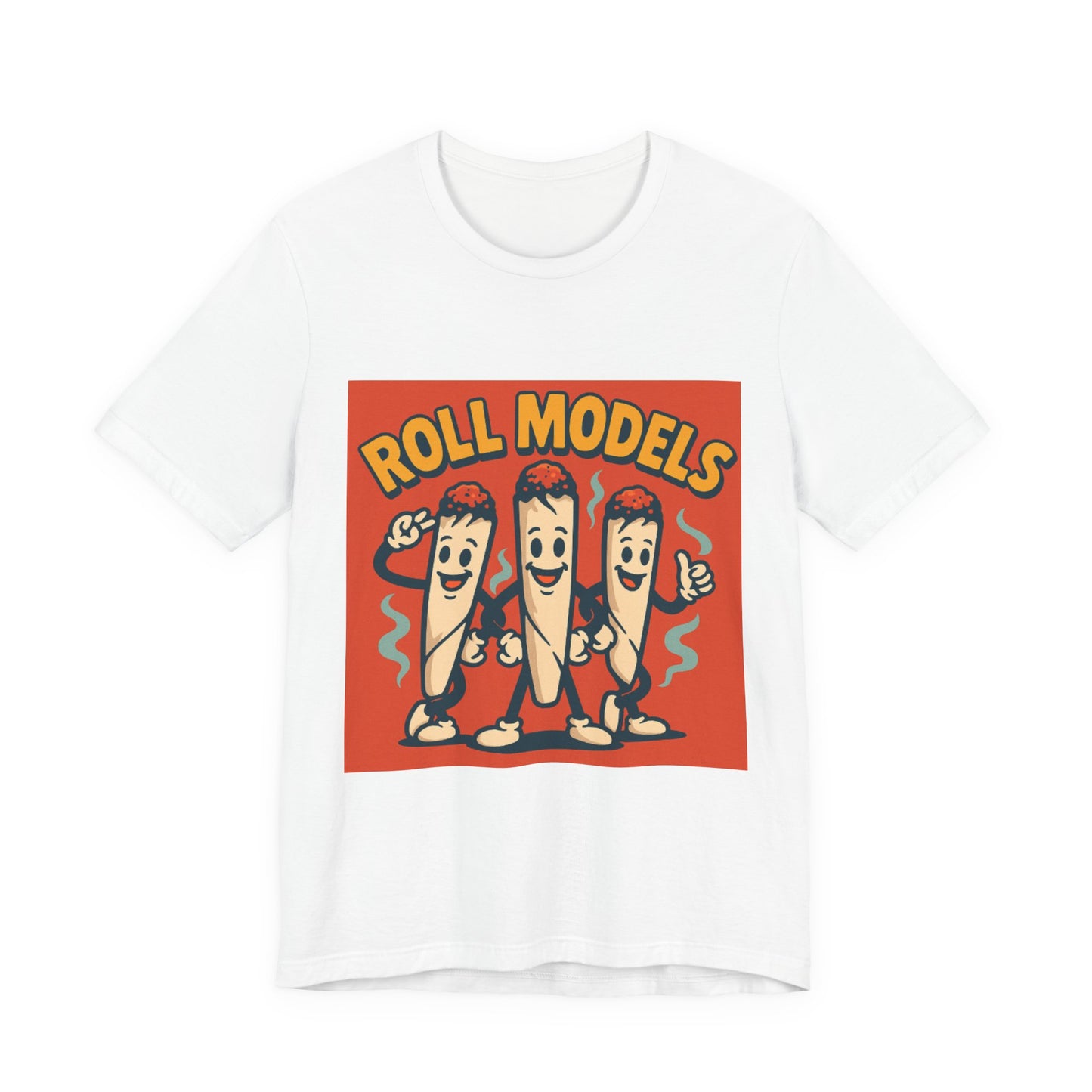 Funny Roll Models T-Shirt | Unisex Graphic Tee, Short Sleeve Casual Wear, Gift for BBQ Lovers, Vintage Foodie Shirt