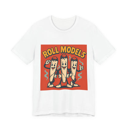 Funny Roll Models T-Shirt | Unisex Graphic Tee, Short Sleeve Casual Wear, Gift for BBQ Lovers, Vintage Foodie Shirt