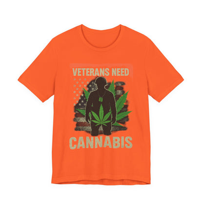 Veterans Need Cannabis Tee, Unisex T-Shirt for Veterans, Support Cannabis Awareness, Gift for Military Families, Cannabis Activism Shirt
