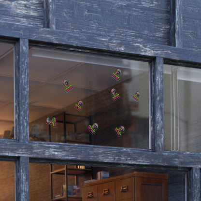 Mary-Jane “Stay Blazin’, Ride High” Neon Skull Bumper Sticker – Graffiti Vibes for Bold Cannabis Lovers, Vibrant Sticker Sheet Bundle | Stay Blazin Ride High, Vinyl Decals for Decor, Journals, Laptops, Festival Gear, Gifts