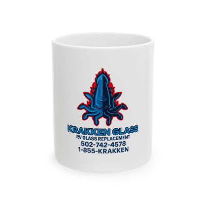 Ceramic Mug — Krakken Glass RV Glass Replacement Logo Mug (11oz, 15oz)