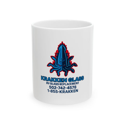 Ceramic Mug — Krakken Glass RV Glass Replacement Logo Mug (11oz, 15oz)