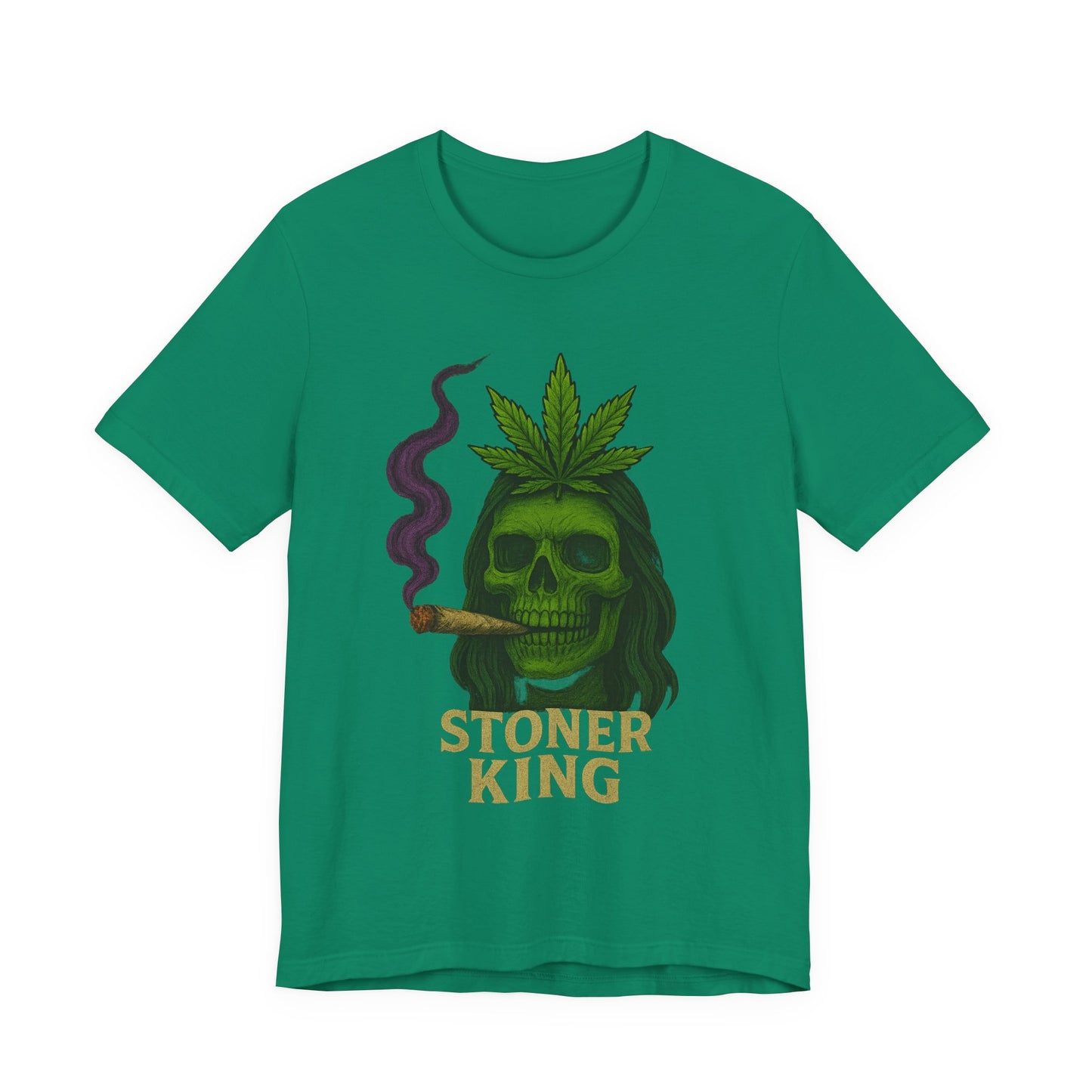 Stoner King Hoodie | Cannabis Skull Leaf Crown Sweatshirt | 420 Streetwear for True Kings of the Smoke Circle - Stoner King Tee, Unisex Graphic T-Shirt, Cannabis Lover Gift, Chill Vibes Clothing, Skull Design Shirt, Perfect for Festivals