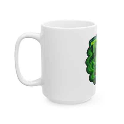 Toke the Halls Ceramic Mug — Funny Holiday Cannabis Coffee Cup (11oz & 15oz)