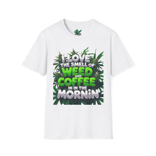 Unisex Softstyle T-Shirt, Casual Weed & Coffee Tee, Funny Gift for Coffee Lovers, 420 Celebration Apparel, Everyday Wear-Mary Jane 2025