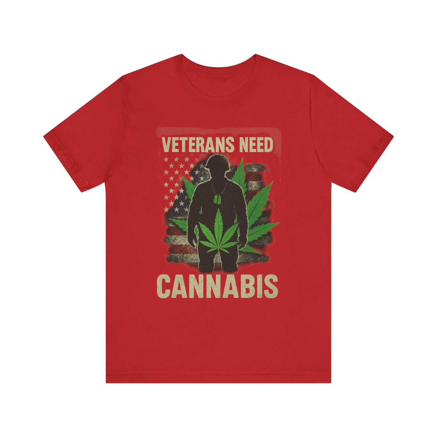 Veterans Need Cannabis Tee, Unisex T-Shirt for Veterans, Support Cannabis Awareness, Gift for Military Families, Cannabis Activism Shirt