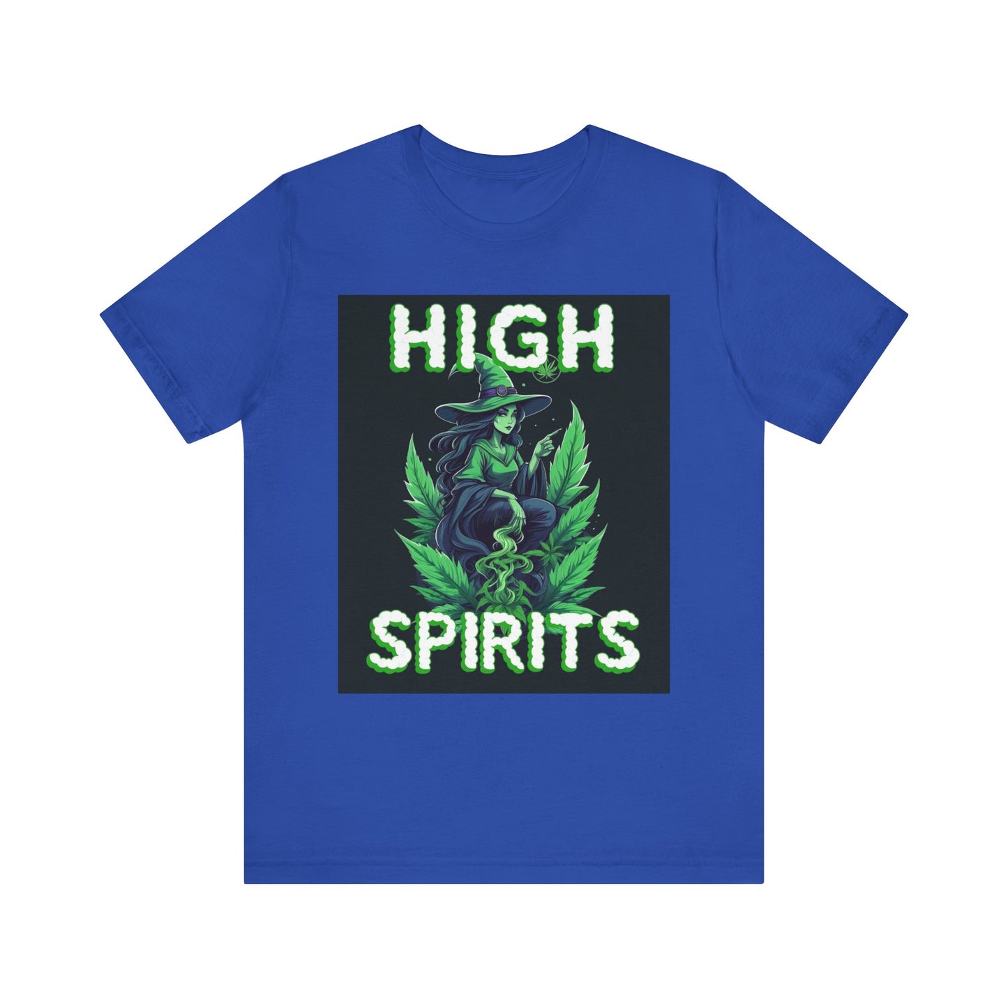 High Spirits Witchy Tee - Unisex Jersey Short Sleeve T-Shirt, Halloween Gift, Witch Apparel, Eco-Friendly Tee, Alternative Fashion